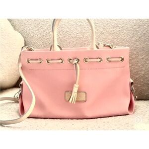 Dooney & Bourke Pink Drawstring Shoulder Bag with Tassel